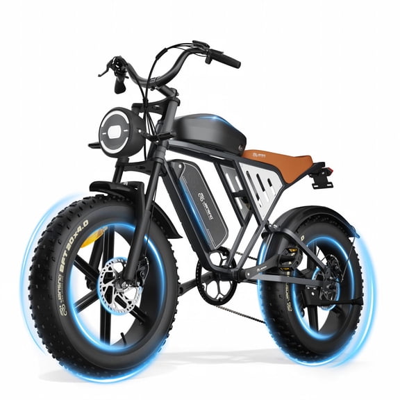 JANSNO X70 Electric Bike 48V 34Ah Modular Dual Batteries,20"x4.0 Adult Electric Bike with 750W Motor with Unlockable Rage Mode, Extra Long Range, 7-Speed Transmission UL2849