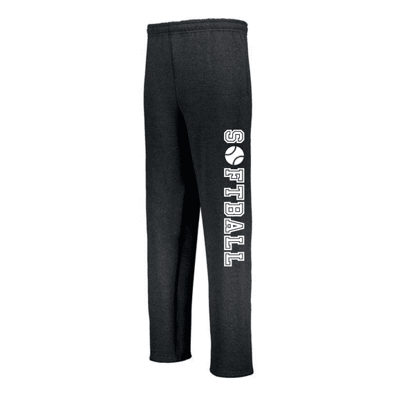JANT girl Black Softball Sweatpants (Youth Large 14/16, White)
