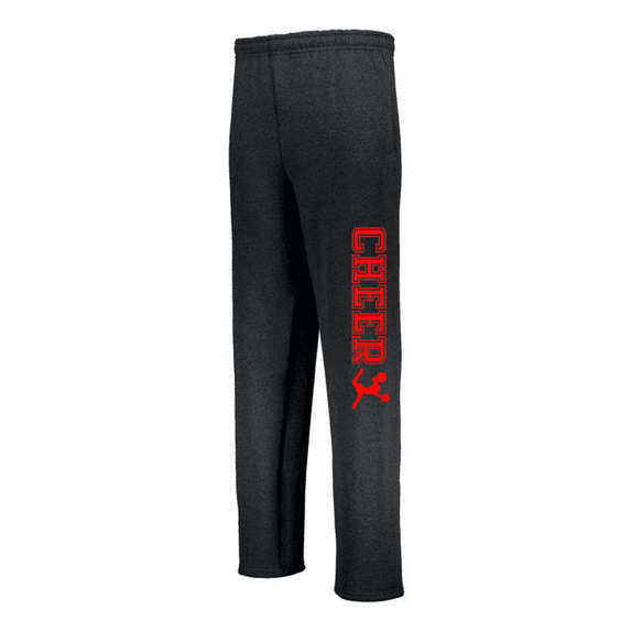 JANT girl Black Youth Cheerleading Sweatpants (Youth Large 14/16, Red)