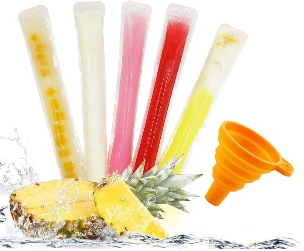 JANYUN 160 Pack Disposable Ice Popsicle Bags, DIY Popsicle Molds with ...
