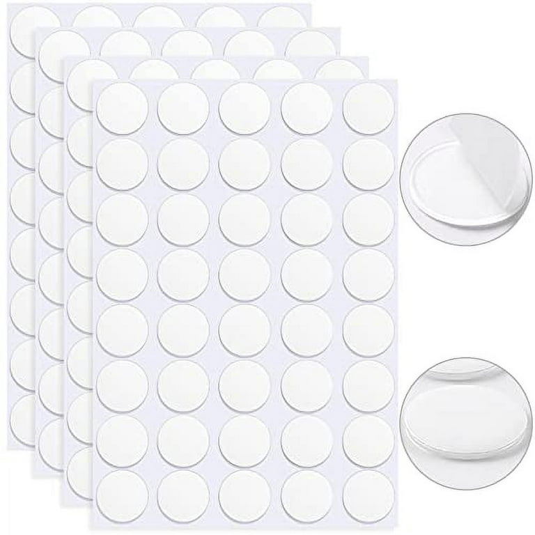  JANYUN 225 Pieces Double Sided Sticky Dot Stickers Removable  Round Putty Clear Sticky Tack No Trace Super Sticky Putty Waterproof Small  Stickers for Wall Wood Ceramic Metal Plastic (10mm) 