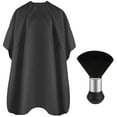 thumbnail image 1 of JANYUN Black Professional Hair Cutting Cape with Neck Duster Brush, Salon Barber Cape Hair Cutting Accessories, 1 of 6