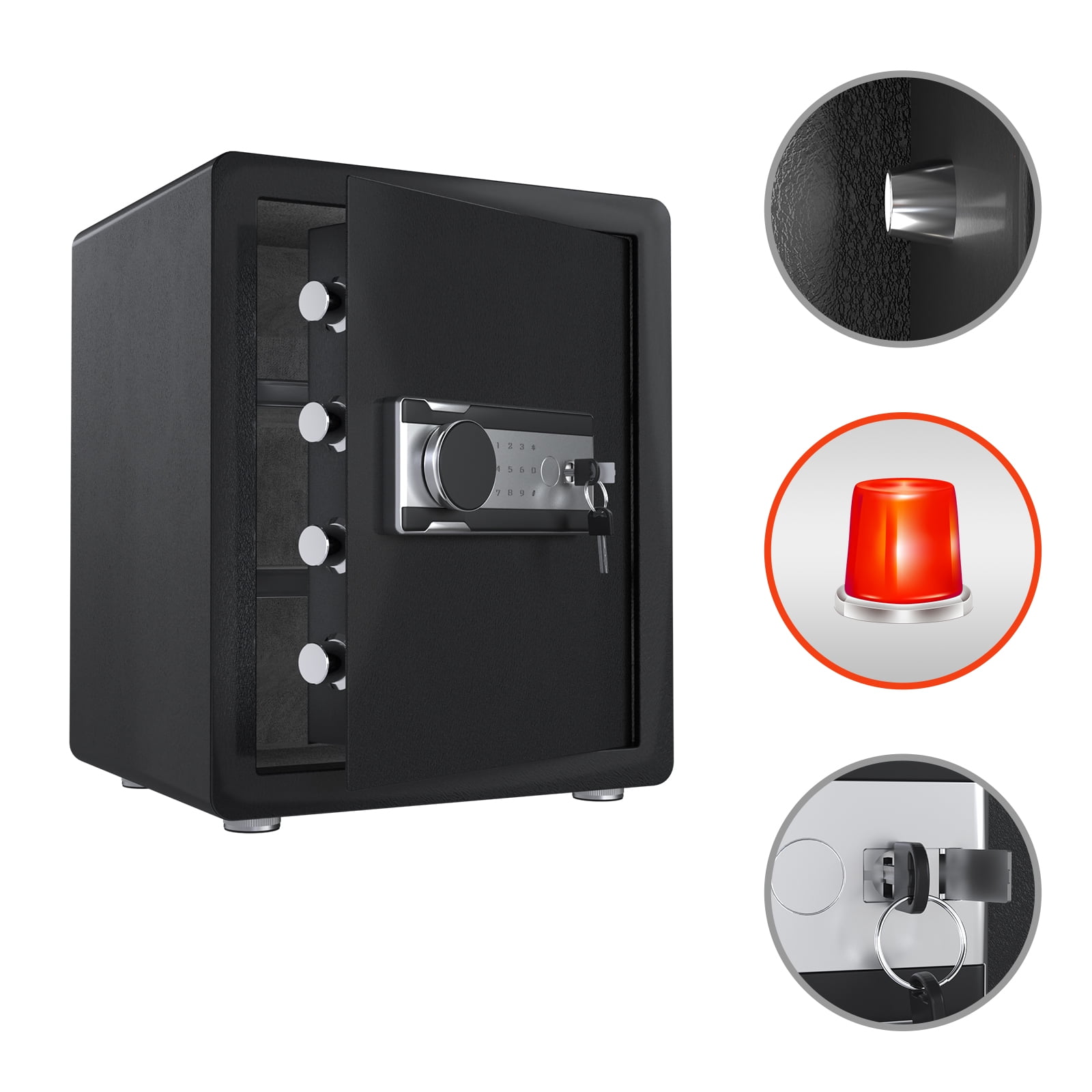 JAORD 2 Cubic Safe Box, Steel Security Safe With Lock Box/Electronic Keypad/Sensor Light/Hooks