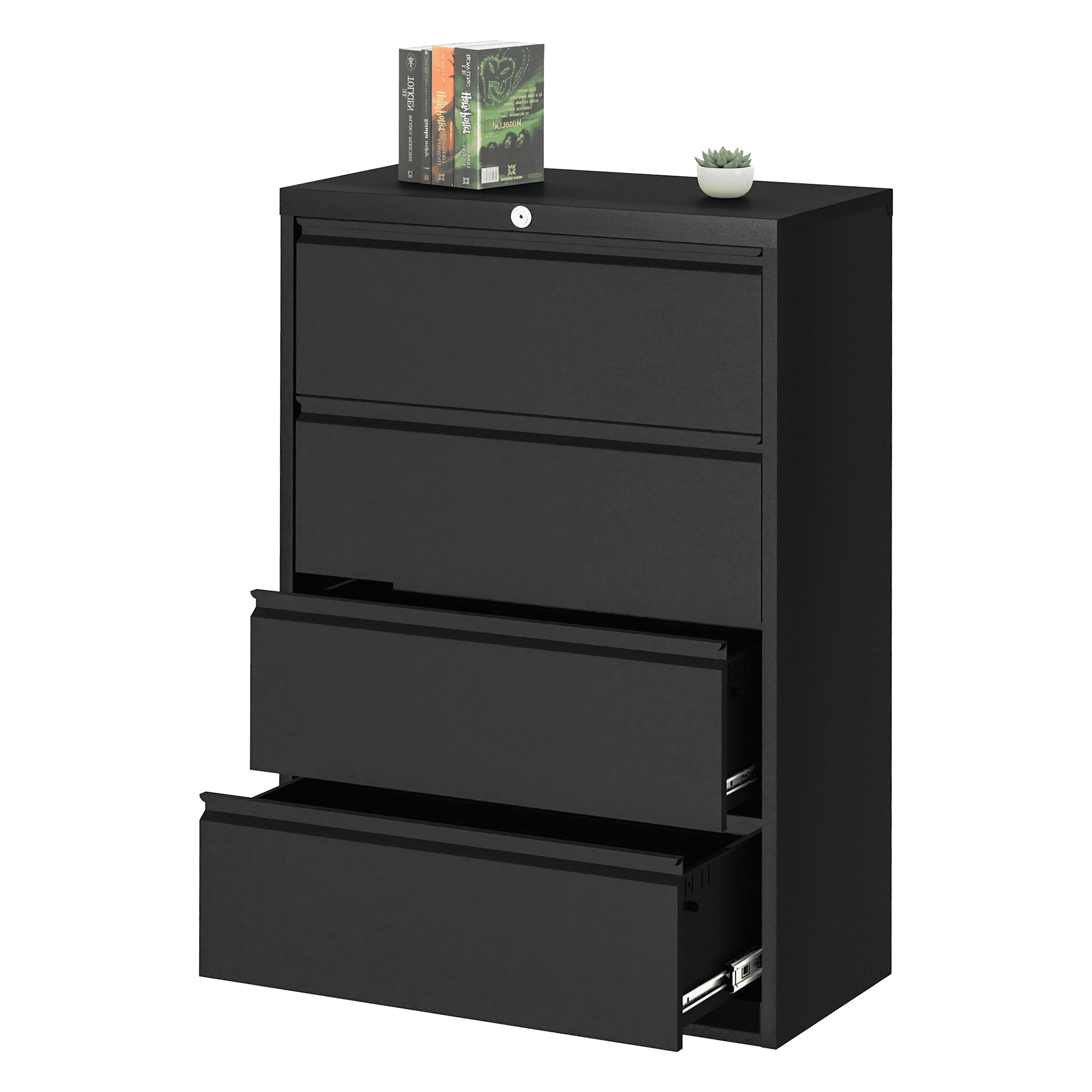 JAORD 52.75" H Lateral Filing Filing with 4 Drawer,Locking Home Office