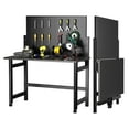 JAORD Metal Foldable Work Bench Table, HeavyDuty WallMounted