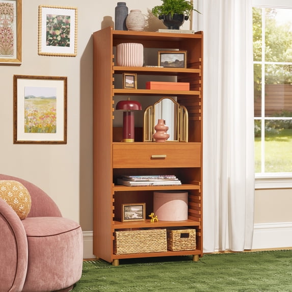 Beautiful Maurice Bookcase by Drew Barrymore, Cherry Finish
