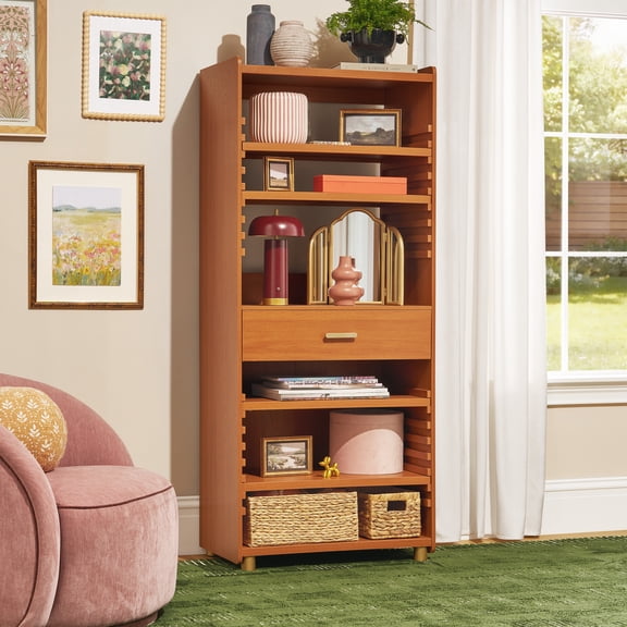 Beautiful Maurice Bookcase by Drew Barrymore, Cherry Finish
