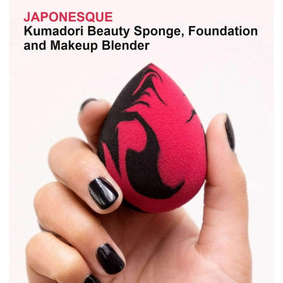 JAPONESQUE Kumadori Beauty Sponge, Foundation and Makeup Blender,