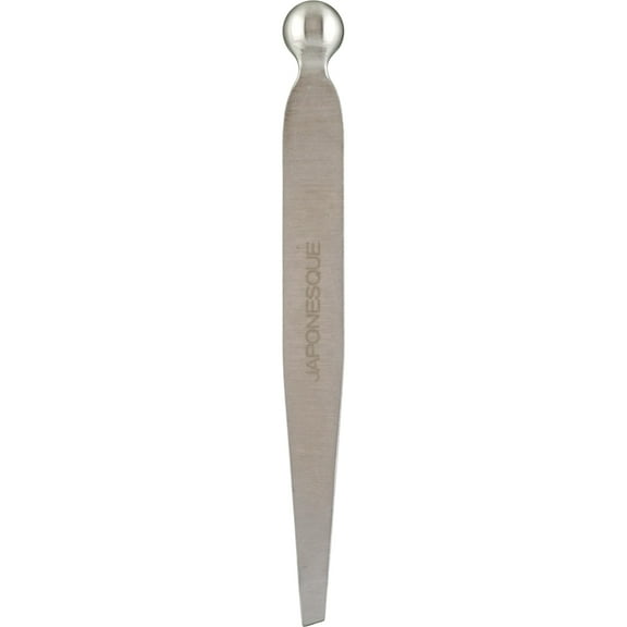 JAPONESQUE Shape & Soothe Tweezer, 2-in-1 Tool, Slant Tweezer for Shaping & Defining Brows & Eye Soother for Reducing Puffiness