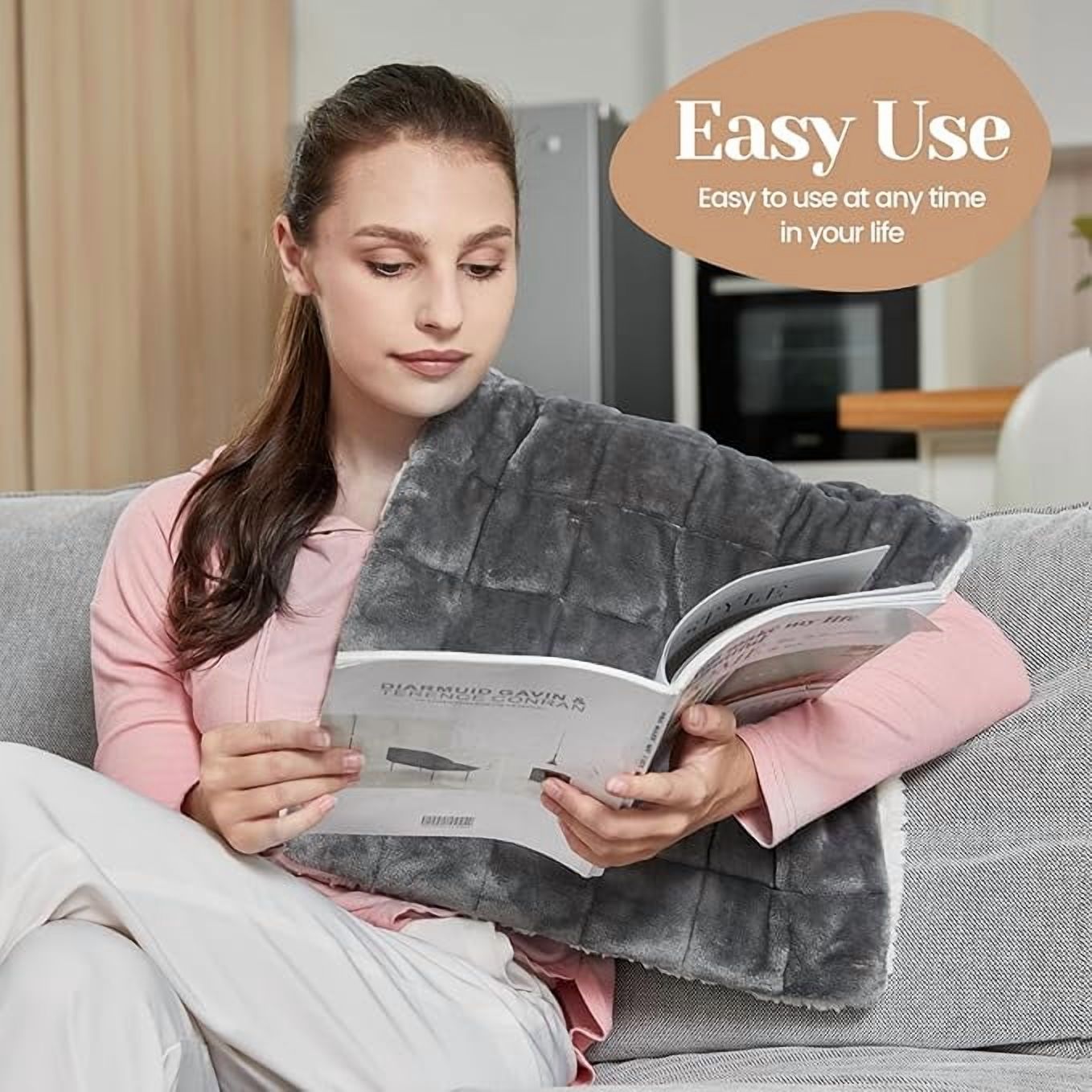 JAQUETEA heated blanket, 17"x33", Electric Heating blanket. 4.9LB Heated pad with 4 Heating Levels, dorm room essentials, Machine Washable. The best gift for family and friends.