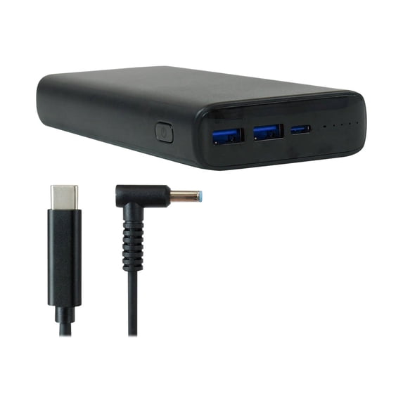 JAR Systems Active Charge - Power bank - 20000 mAh - PD - 3 output connectors (24 pin USB-C, 2 x USB) - black (pack of 4) - for HP Chromebook 13 G1, 14 G1