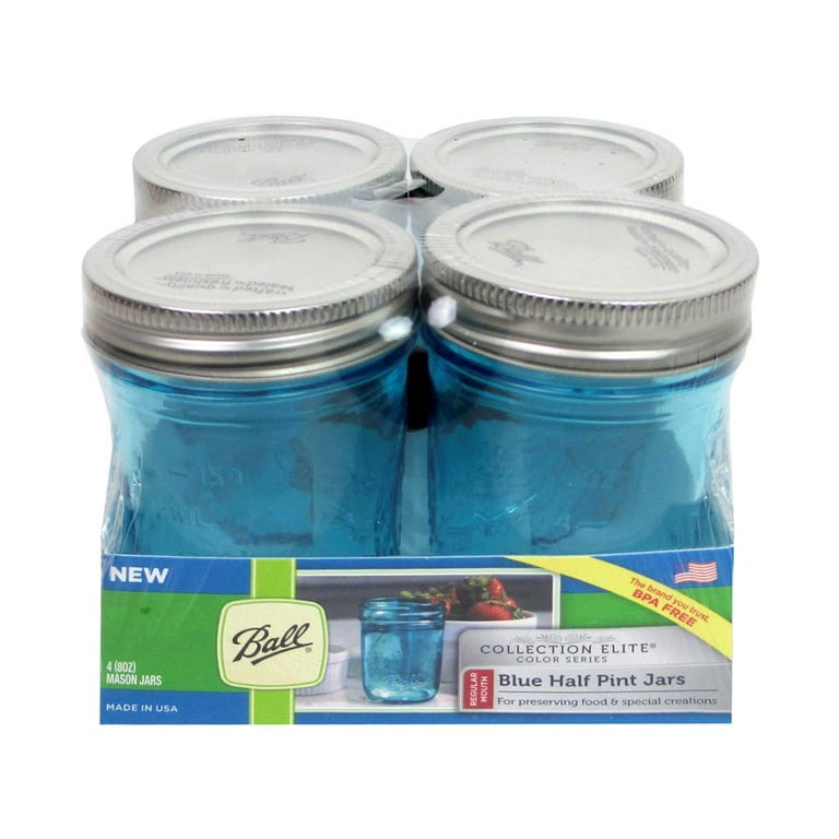 JARDEN HOME BRANDS 1440069022 4Pack 1/2Part Blue Mason Jar