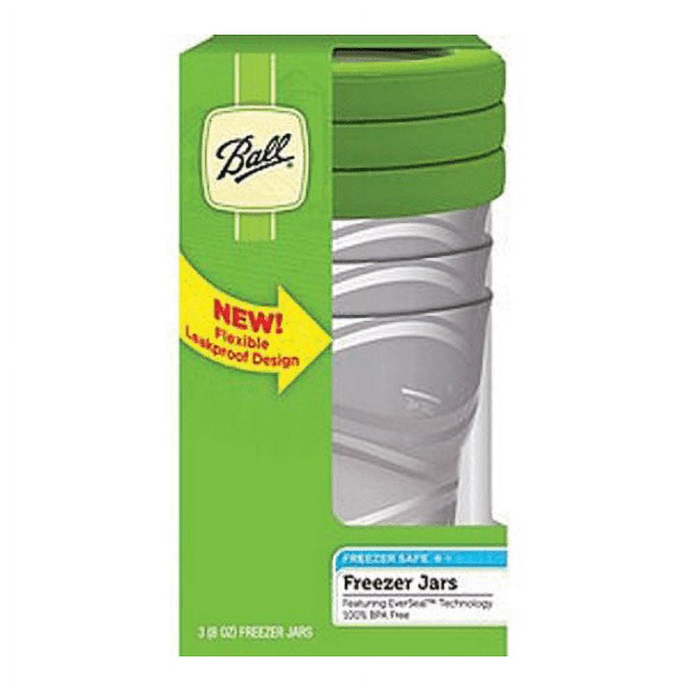 JARDEN HOME BRANDS 1440082100 3Pack 8OZ Plastic Freezer Jar