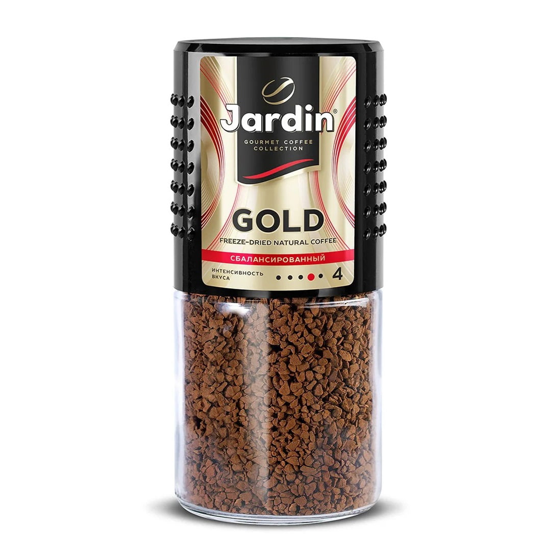 JARDIN Gold Freeze Dried Coffee - Organic Instant Coffee Blend with Creamy Vanilla Ice Cream Flavor – Healthy Coffee Ideal for Any Time of Day - 95g