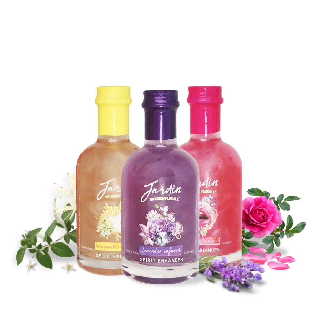 Jardin 3-Pack Mixer for Cocktails and Mocktails Low Sweetness - Floral Infused Champagne and Mimosa Mixers, 6.76 Fl Oz