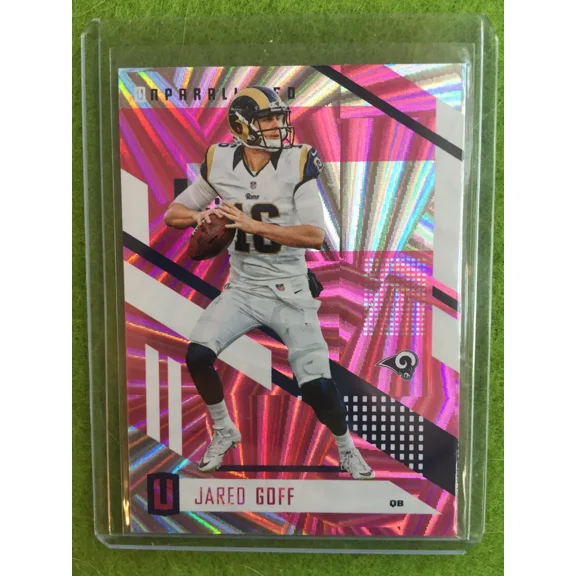 JARED GOFF RAMS REFRACTOR PINK PRIZM *SP* 2017 Unparalleled Football WEDGES #185