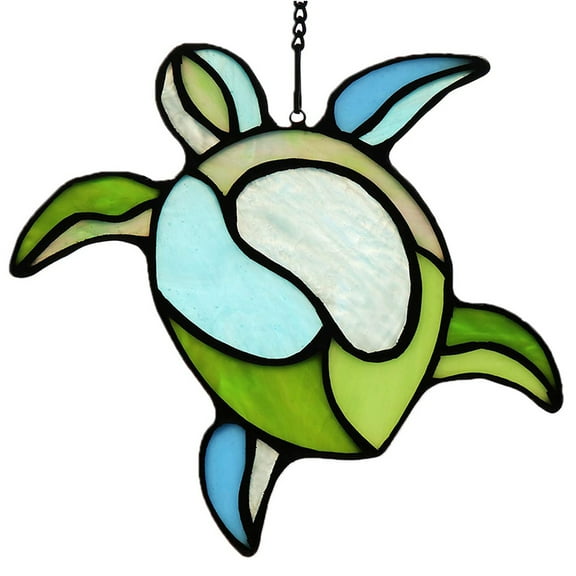 JARENGO Sea Turtle Stained Acrylic Window Hanging for Garden, Bathroom, Backyard, Housewarming Party Decorations Gift for Friends