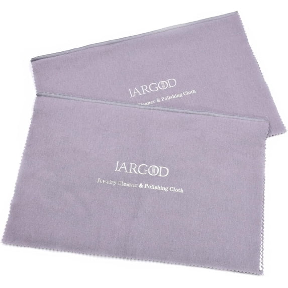 JARGOD Silver Polishing Cloth — Jewelry Tarnish Remover Cleaner for Gold Silver Platinum, 11x14" Cotton, Pack of 2