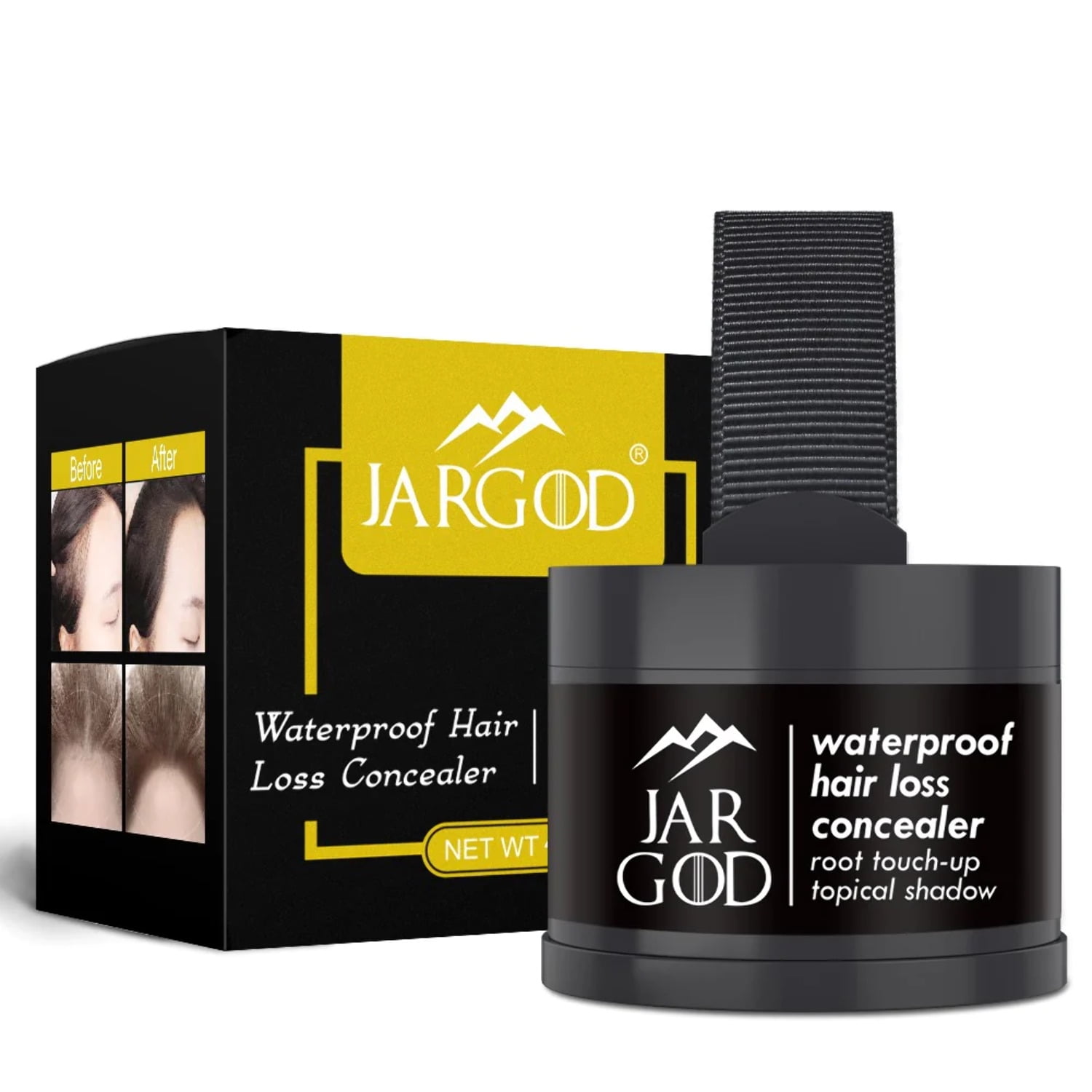 JARGOD Hair Fiber Hairline Powder Root Concealer Root Touch Up Hair Loss Concealer to Cover Up