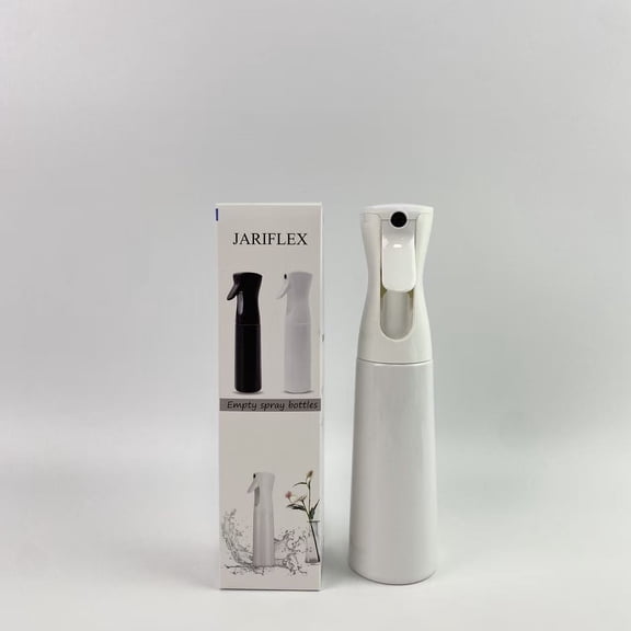 JARIFLEX Empty  spray bottles,1 Pack 10oz Continuous Sprayer, Ultra Fine Mister Spray Bottle, Empty Refillable Fine Mist Spray Bottle for Hairstyling (White)
