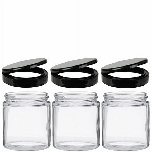 Jarming Collections 16oz Wide Mouth Glass Storage Jars  Extra-Wide Opening with BPA-Free Plastic Lids for Easy Filling, Food Storage, Pantry Organization & Canning Storage  Made in USA  (Set of 3)