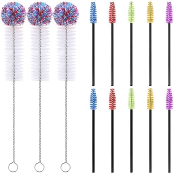 JARTC 13 Pcs 2 Size Hummingbird Feeder Cleaning Brush Bendable Cleaning Brushes for Hummingbird Feeder Outdoor Water Bottles Various Size (Blue, White)