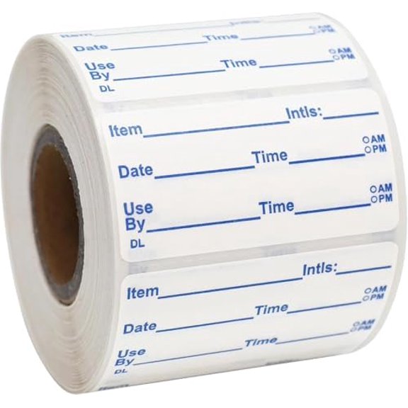 JARTC 2x1 Dissolvable Labels, 600 Stickers, Use by Food Rotation Labels for Storage and Container (600, Blue)