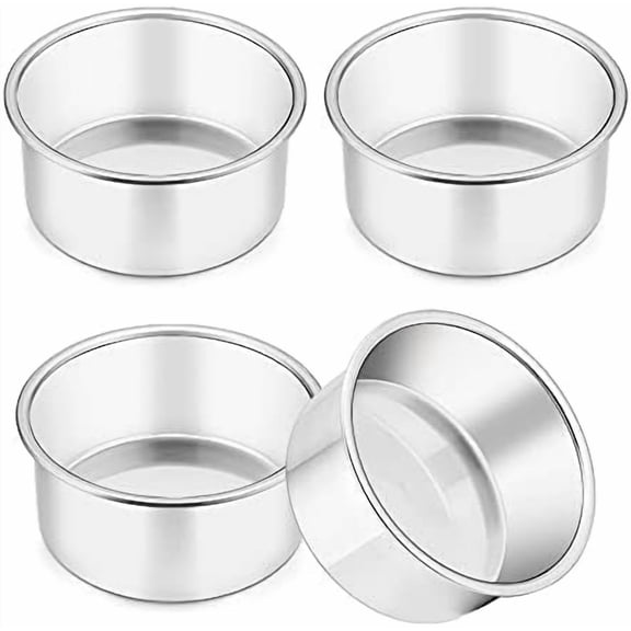 JARTC 4 Inch Cake Pan Set of 4, Round Layer Cake Baking Pans Tins