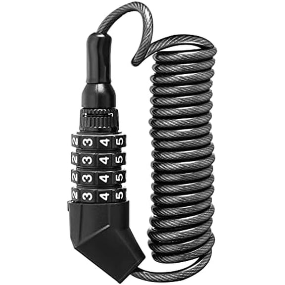 JARTC Motorcycle Helmet Lock Bike Cable Lock Lightweight Combination Small Resettable Bike Wheel Lock for Strollers, Luggage