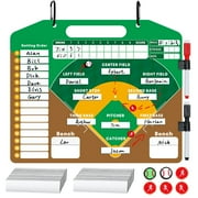 JASCOPRO Baseball Magnetic Lineup Board, Dry Erase Lineup Clipboard Display Board, 14" *12"