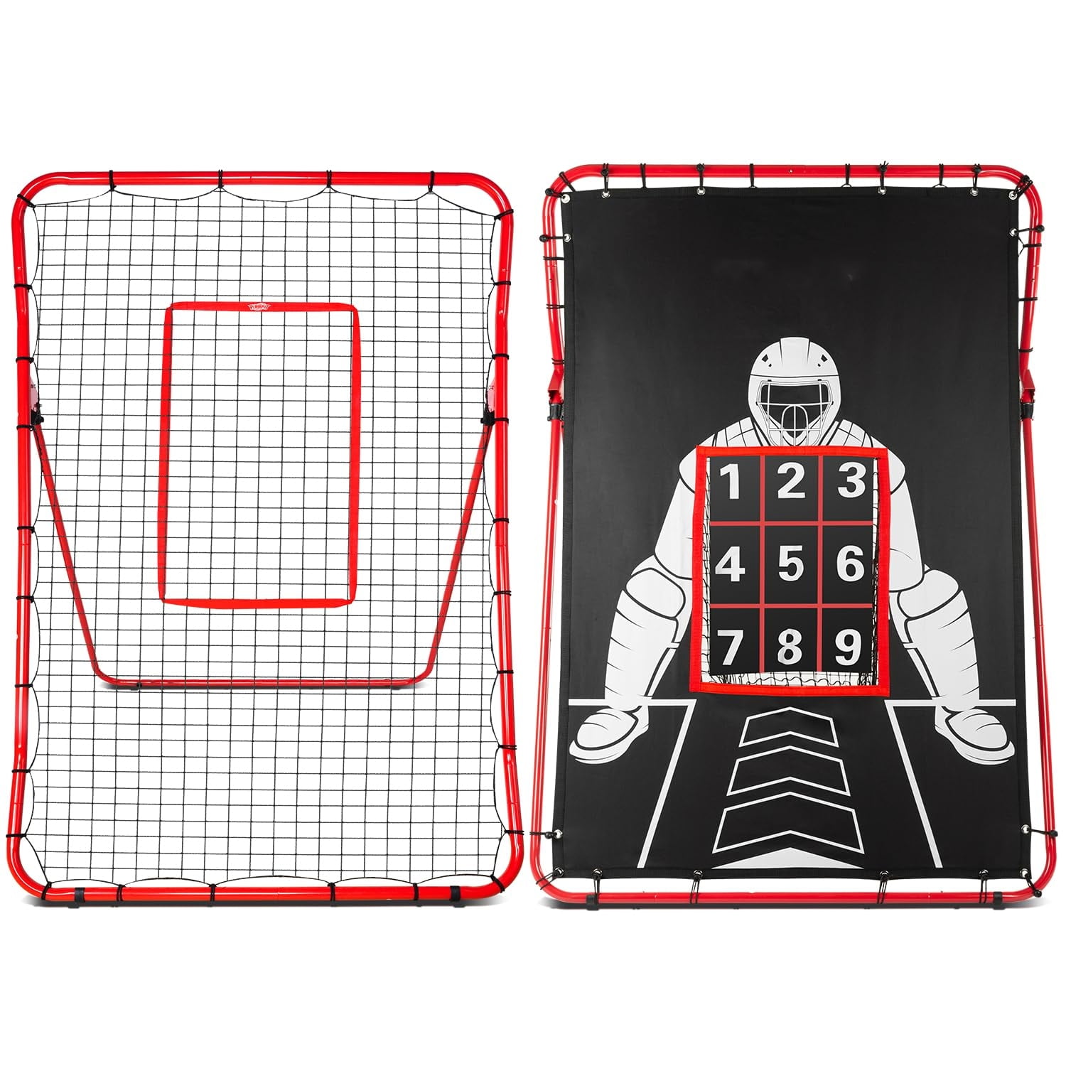 JASCOPRO Pitch Back Baseball/Softball Rebounder, 6x4Ft Baseball