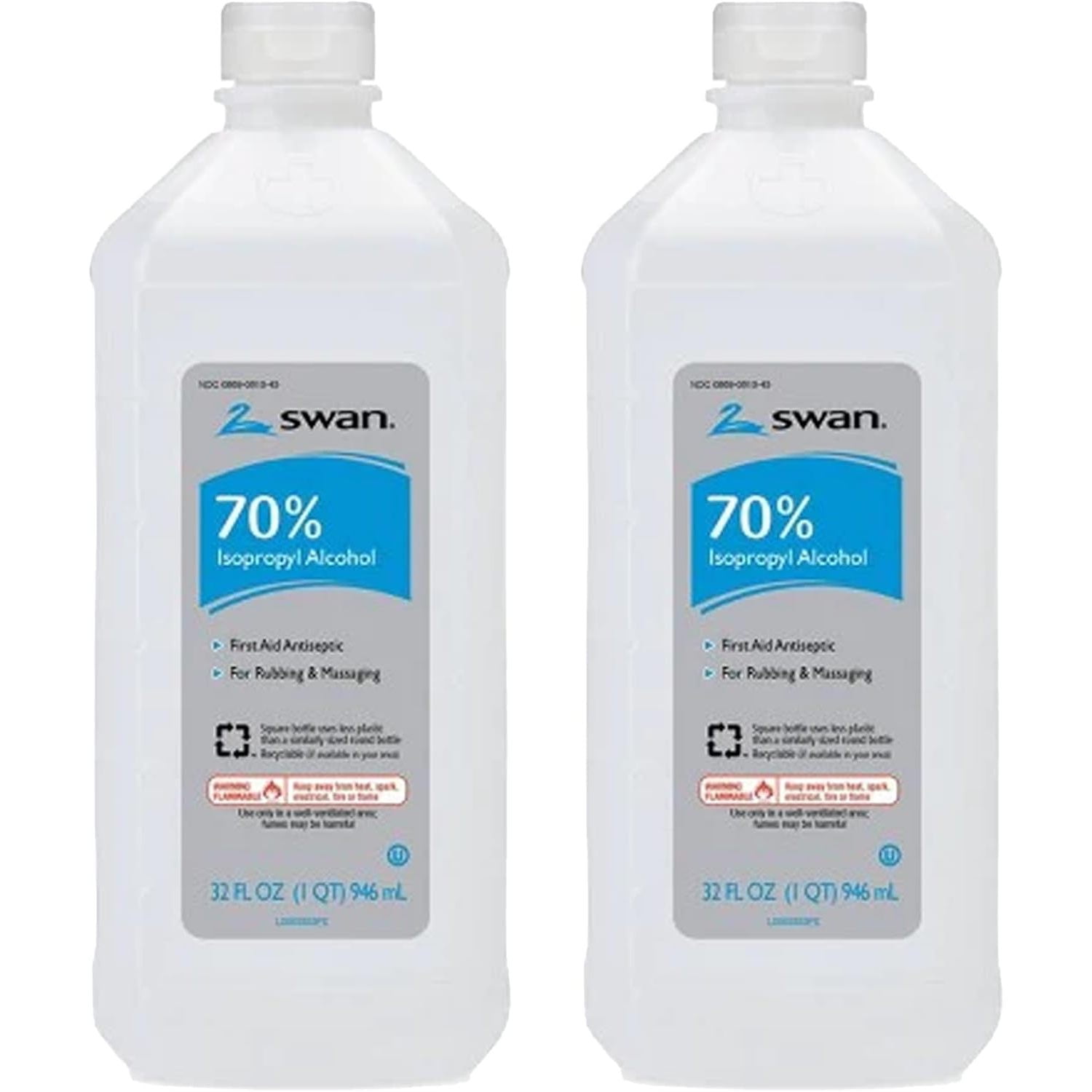JASF 70% Rubbing Alcohol, 32 Fl oz (Pack of 4)