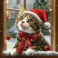 thumbnail image 1 of JASGARDE 5D Diamond Painting Kits for Adults, Christmas Cat Diamond Art for Beginners, DIY Winter Full Round Drill Paint by Diamonds Dot Gem Art for Adults, Home Wall Decor 12x12 Inch, 1 of 12