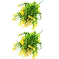 thumbnail image 1 of JASGARDE Artificial Flowers for Outdoors, Fake Flowers Plants, UV Resistant Waterproof No Fade Faux Flower for Front Door Porch Patio Garden Decor, 2 Bundles, Yellow, 1 of 5