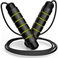 thumbnail image 1 of JASGARDE Jump Rope, Tangle-Free Rapid Speed Jumping Rope Cable with Bearings Rope length 2.8m for Women, Men, and Kids, Adjustable Steel Jump Rope Workout with Foam Handles for Fitness, Home Exercise, 1 of 5