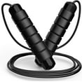 thumbnail image 1 of JASGARDE Jump Rope, Tangle-Free Rapid Speed Jumping Rope Cable with Bearings Rope length 2.8m for Women, Men, and Kids, Adjustable Steel Jump Rope Workout with Foam Handles for Fitness, Home Exercise, 1 of 5