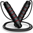 thumbnail image 1 of JASGARDE Jump Rope, Tangle-Free Rapid Speed Jumping Rope Cable with Bearings Rope length 2.8m for Women, Men, and Kids, Adjustable Steel Jump Rope Workout with Foam Handles for Fitness, Home Exercise, 1 of 5