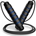thumbnail image 1 of JASGARDE Jump Rope, Tangle-Free Rapid Speed Jumping Rope Cable with Bearings Rope length 3m for Women, Men, and Kids, Adjustable Steel Jump Rope Workout with Foam Handles for Fitness, Home Exercise, 1 of 5