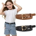 thumbnail image 1 of JASGOOD 2Pcs Girls Belts with Cute Buckle Kids Girl PU Leather Adjustable Belt for Jeans Dresses, 1 of 8