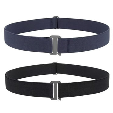 JASGOOD 2Packs Invisible Stretch Invisible Elastic Web Strap Belt for Women Men Flat Buckle Belts for Jeans Pants Dresses