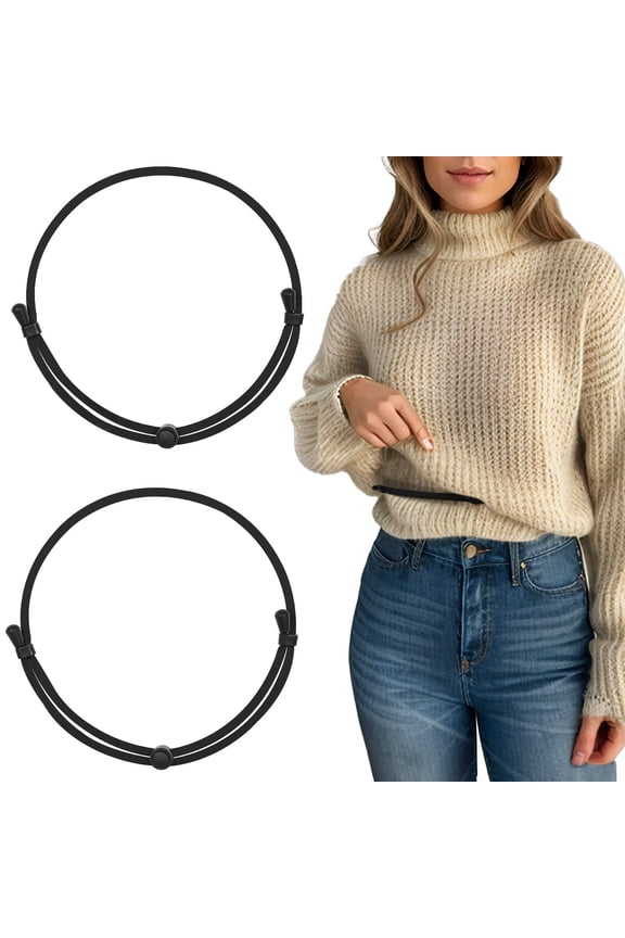 2pcs Tuck Band for Women Elastic Stretch Belts Adjustable Crop Band for Sweater and Shirt
