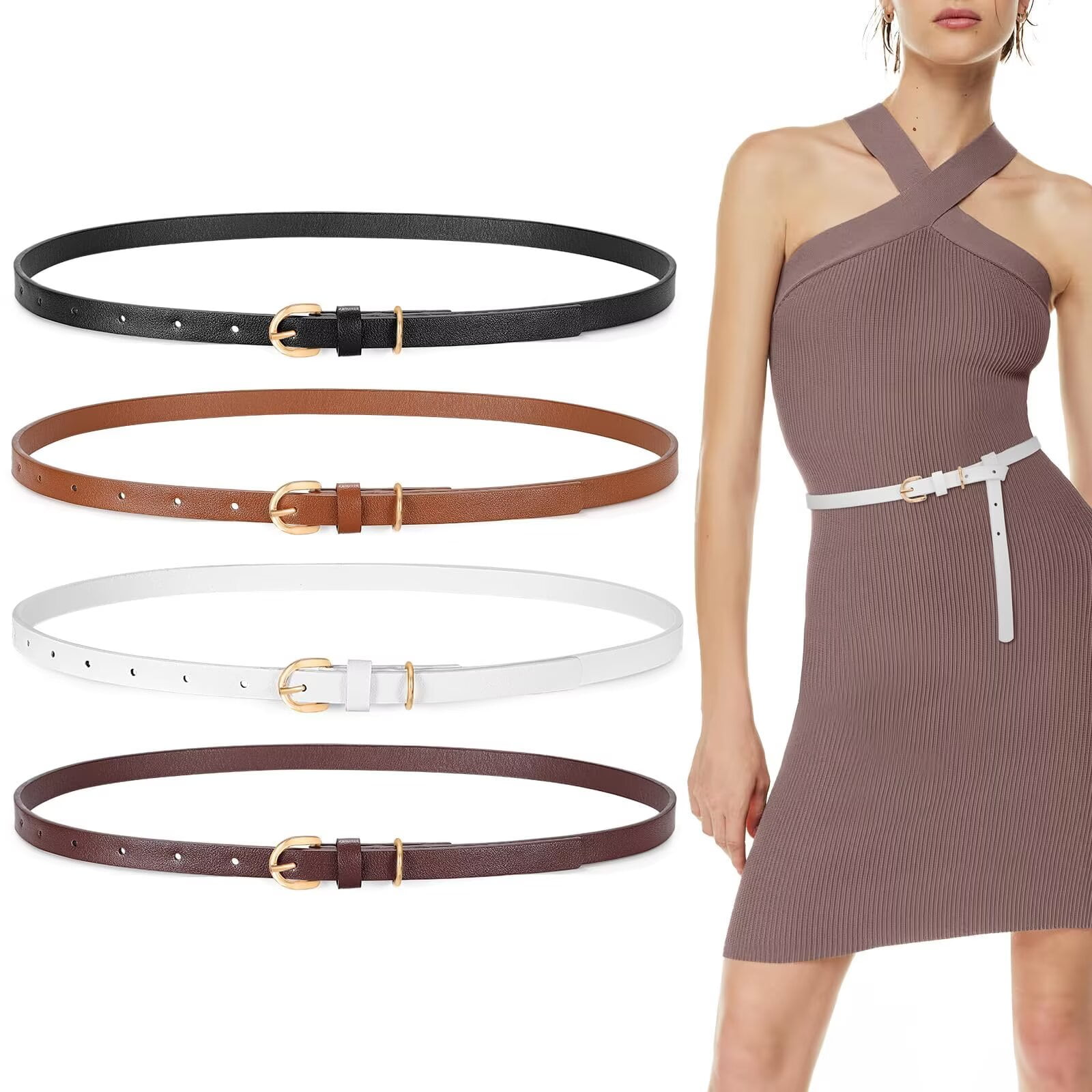 thin waist belt for dress