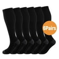 thumbnail image 1 of JASGOOD 6 Pairs Athletic Compression Socks for Men and Women Knee High Stocks for Running, Travel, and Cycling, 1 of 5