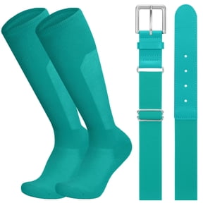 JASGOOD Baseball Belt and Socks Combo Set for Youth Adult Breathable Softball Socks and Adjustable Elastic Belt