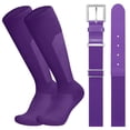 thumbnail image 1 of JASGOOD Baseball Belt and Socks Combo Set for Youth Adult Breathable Softball Socks and Adjustable Elastic Belt, 1 of 7