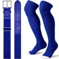 thumbnail image 1 of JASGOOD Baseball Socks and Belt Combo for Youth Boys Girls Over the Knee Softball Socks and Belt Knee High Football Socks, 1 of 10