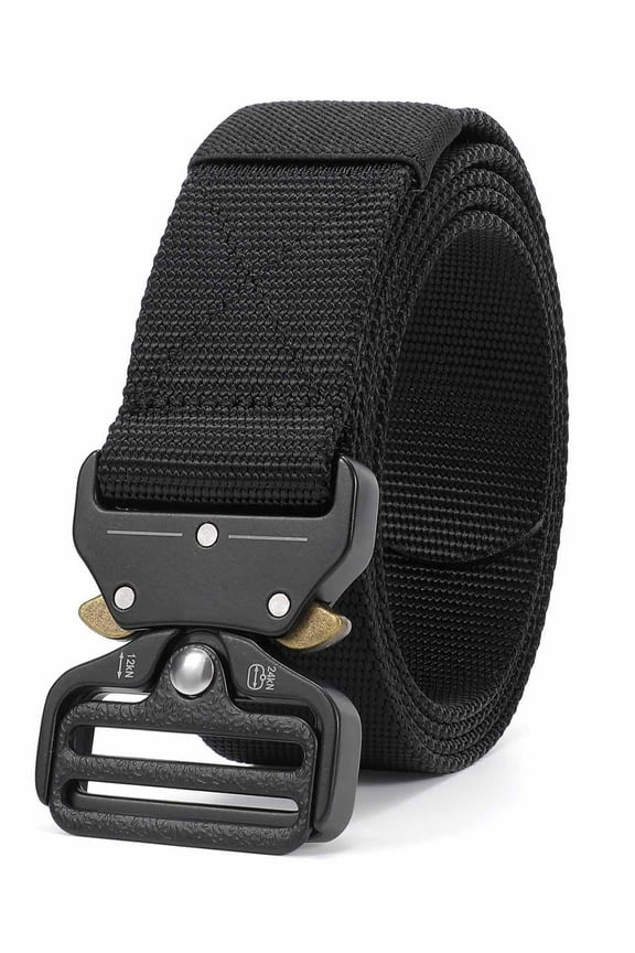 Belts for Men Nylon Belt Golf Web Work Belts for Jeans Men's Black Belt
