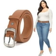 thumbnail image 1 of JASGOOD Belts for Women Brown Leather Plus Size Waist Belts for Jeans Pants, 1 of 8