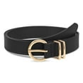 thumbnail image 1 of JASGOOD Black Belts for Women, Womens Leather Belt for Jeans Dress, 1 of 12