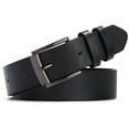 thumbnail image 1 of JASGOOD Black Leather Belt for Women Jeans Pants Dresses Ladies Waist Belt with Pin Buckle, 1 of 7
